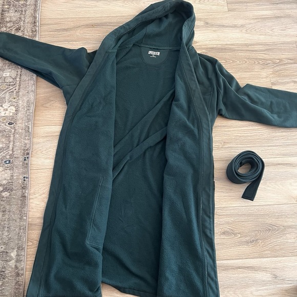 Duluth Trading Robe Mens Size XL Pine Green Hooded Good With Belt Cotton Blend - Picture 6 of 8